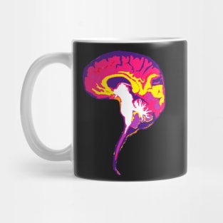 Brain with Brainstem in Vibrant Colors Mug